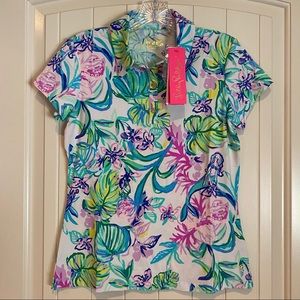 Lilly Pulitzer Luxletic Frida Polo Mermaid